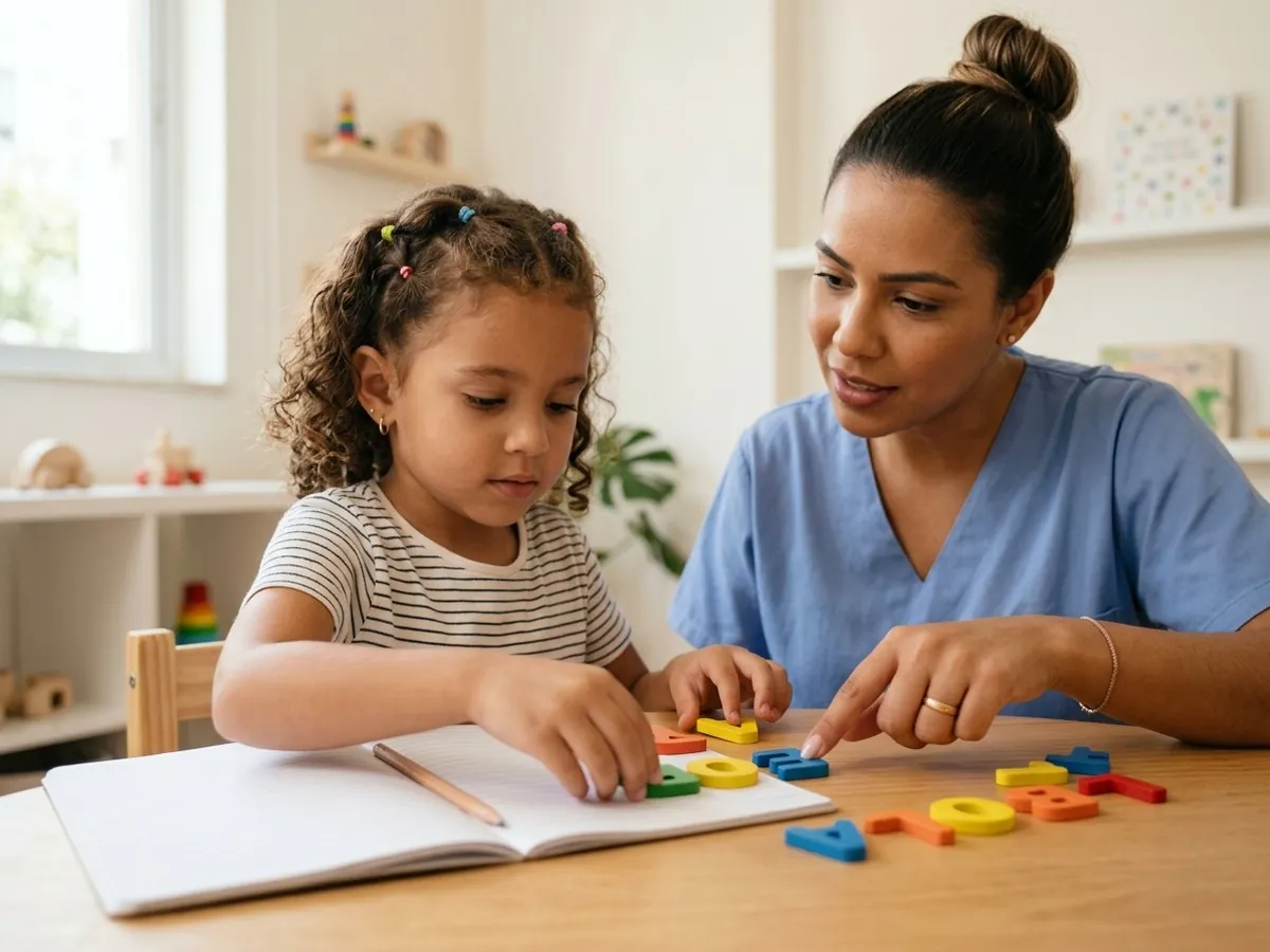 Sessão de psicopedagogia no Centro Clínico do Autista